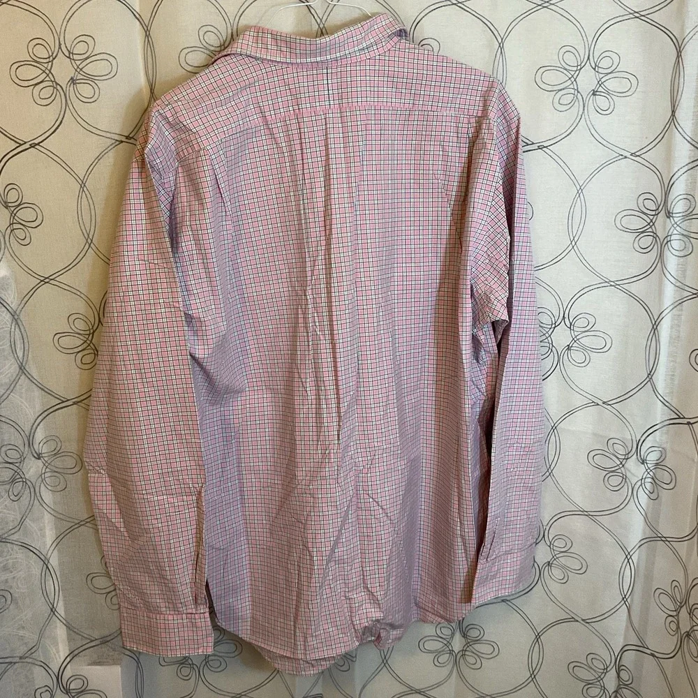 Men's Polo Ralph Lauren Pink/Green/Blue Checked Long‎ Sleeve Button Up Size XL